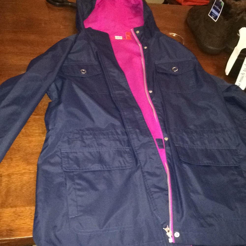 Dark Blue Raincoat